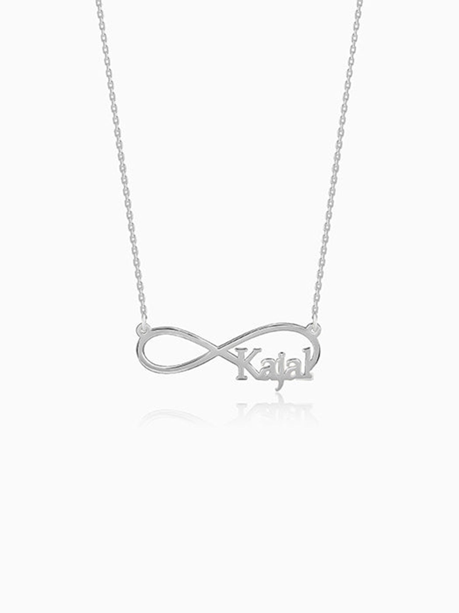 Silver Personalised Infinity Name Necklace