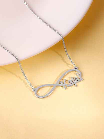 Silver Personalised Infinity Name Necklace