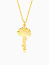 Golden Personalised Tree of Names Pendant with Link Chain