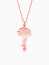 Rose Gold Personalised Tree of Names Pendant with Link Chain