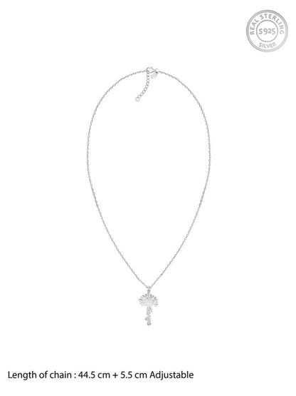 Silver Personalised Tree of Names Pendant with Link Chain