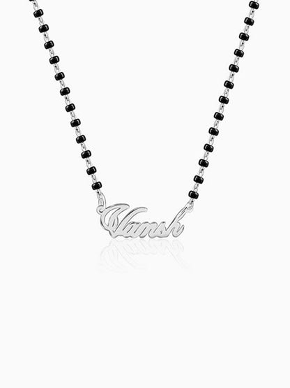 Silver Personalised Name Mangalsutra