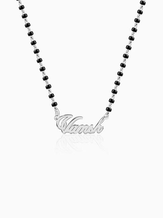 Silver Personalised Name Mangalsutra