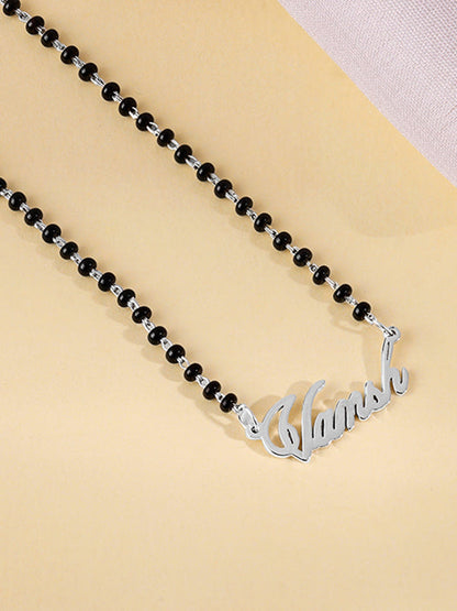 Silver Personalised Name Mangalsutra