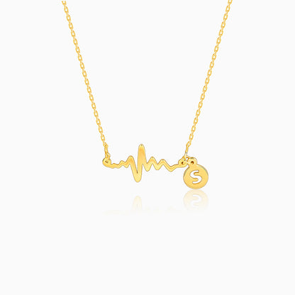 Golden Personalised Lifeline Initial Necklace