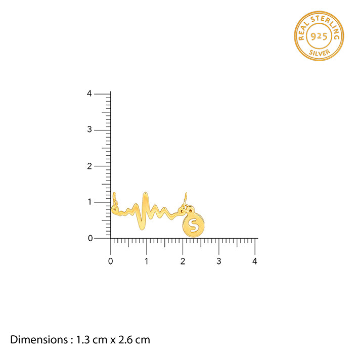 Golden Personalised Lifeline Initial Necklace - personalised necklace fior women