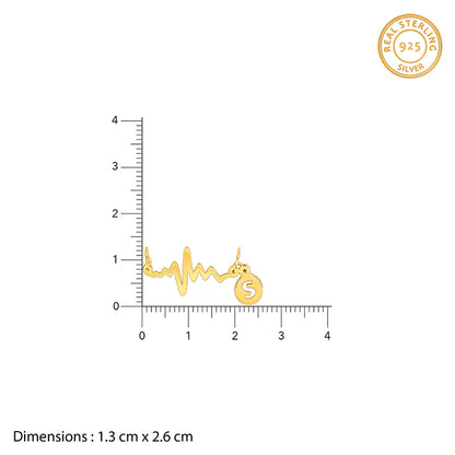 Golden Personalised Lifeline Initial Necklace - personalised necklace fior women