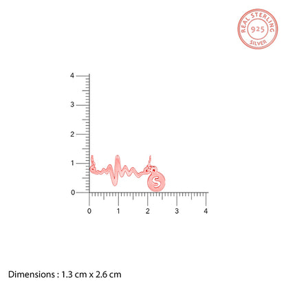 Rose Gold Personalised Lifeline Initial Necklace - personalised necklace fior women