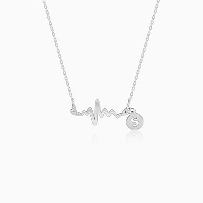 Silver Personalised Lifeline Initial Necklace
