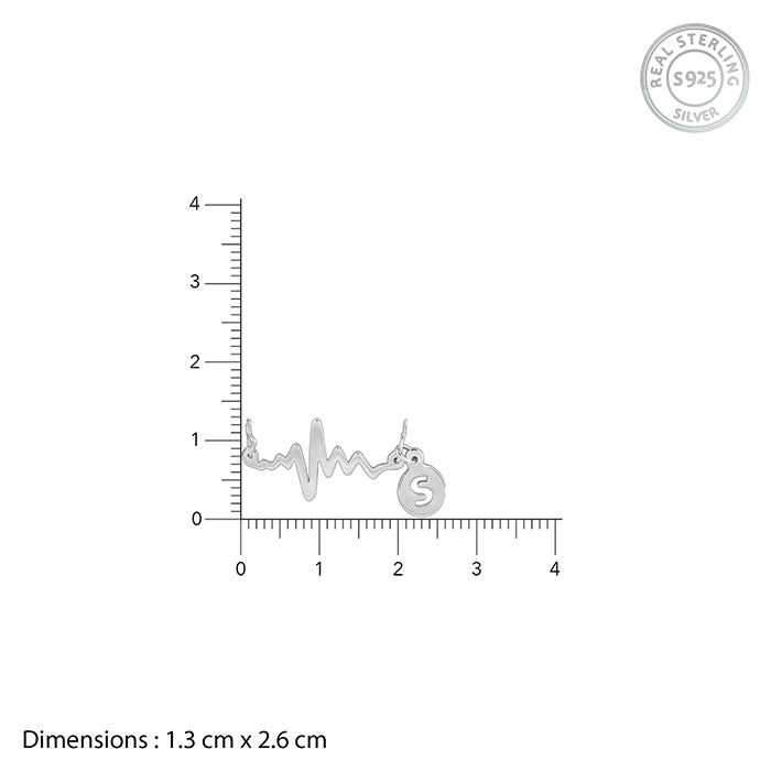 Silver Personalised Lifeline Initial Necklace - personalised necklace fior women