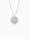 Silver Personalised Layered Coins Name Necklace