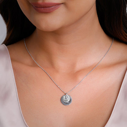 Silver Personalised Layered Coins Name Necklace