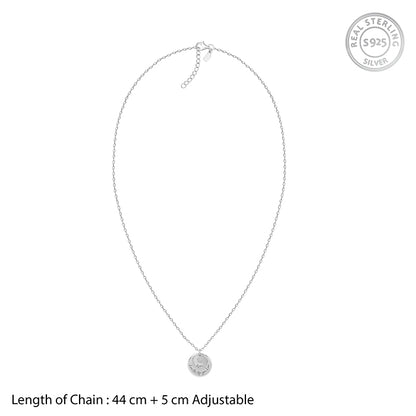 Silver Personalised Layered Coins Name Necklace