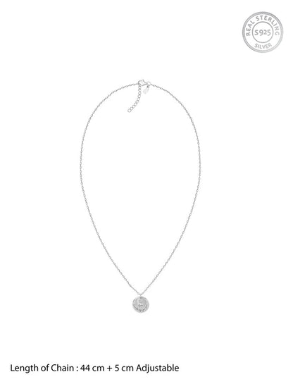 Silver Personalised Layered Coins Name Necklace