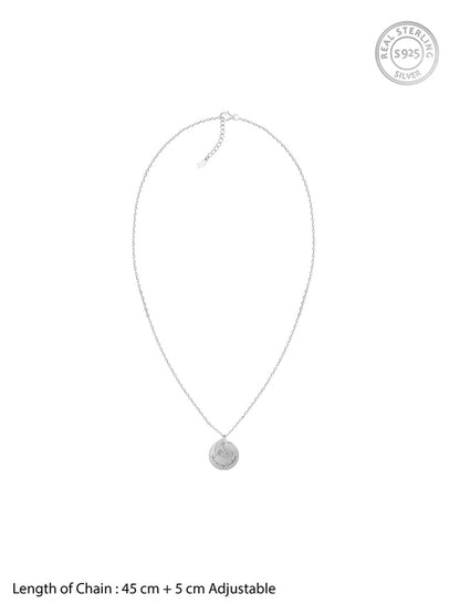 Silver Personalised Heart Message Necklace