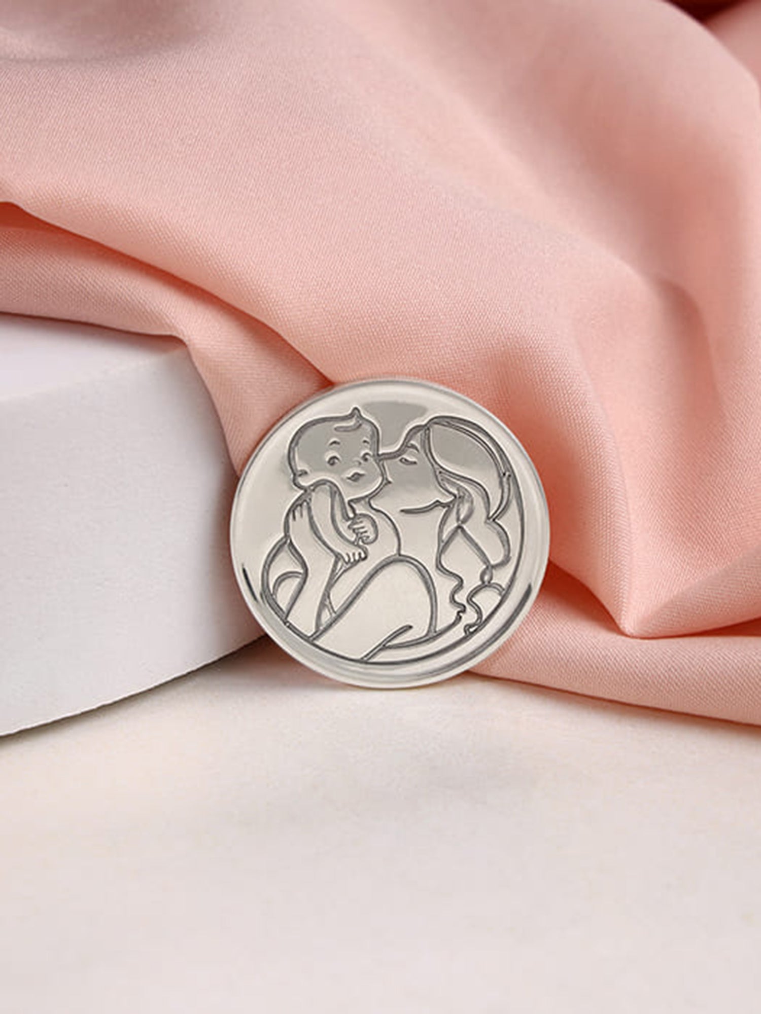 Silver Personalised Mother's Love Coin