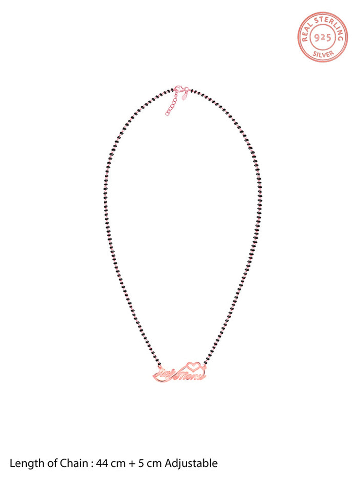 Golden Personalised Heart Name Mangalsutra