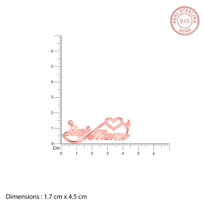 Rose Gold Personalised Heart Name Mangalsutra - mangalsutra for women