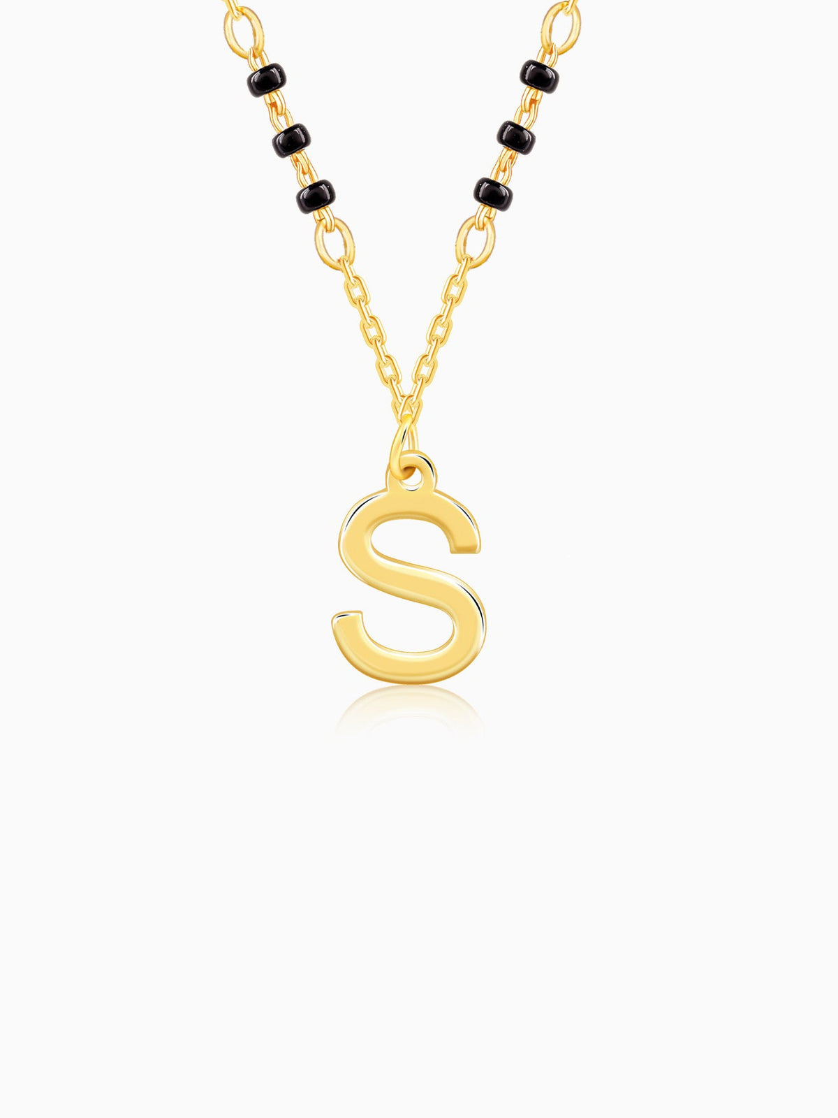 Golden Personalised Cherished Initial Mangalsutra
