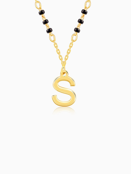 Golden Personalised Cherished Initial Mangalsutra