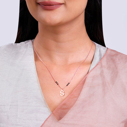 Rose Gold Personalised Cherished Initial Mangalsutra