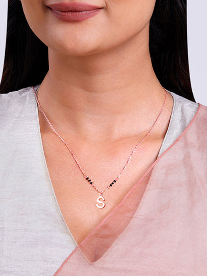 Rose Gold Personalised Cherished Initial Mangalsutra