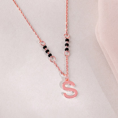 Rose Gold Personalised Cherished Initial Mangalsutra