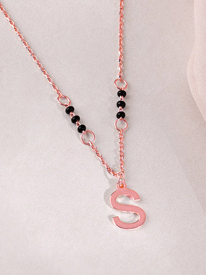 Rose Gold Personalised Cherished Initial Mangalsutra