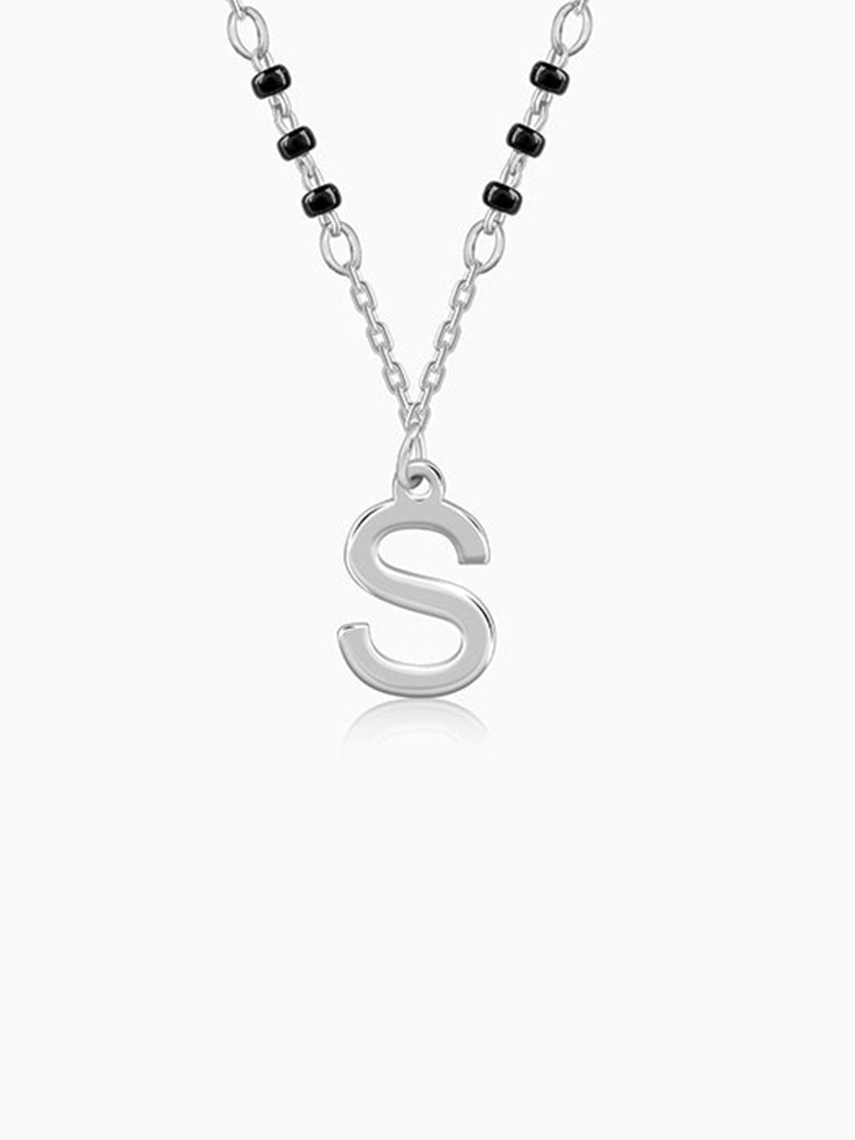 Silver Personalised Cherished Initial Mangalsutra