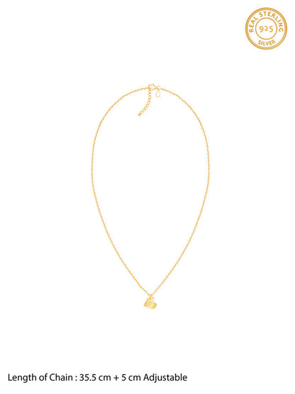 Golden Personalised Shy Heart Pendant