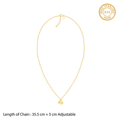 Golden Personalised Shy Heart Pendant