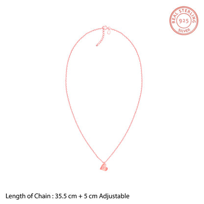 Rose Gold Personalised Shy Heart Pendant