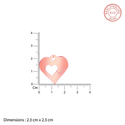 Rose Gold Personalised Shy Heart Pendant- personalised pendant for women