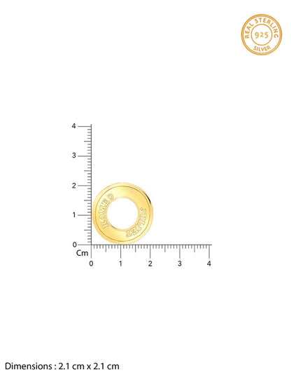 Golden Personalised Circular Pendant For Him