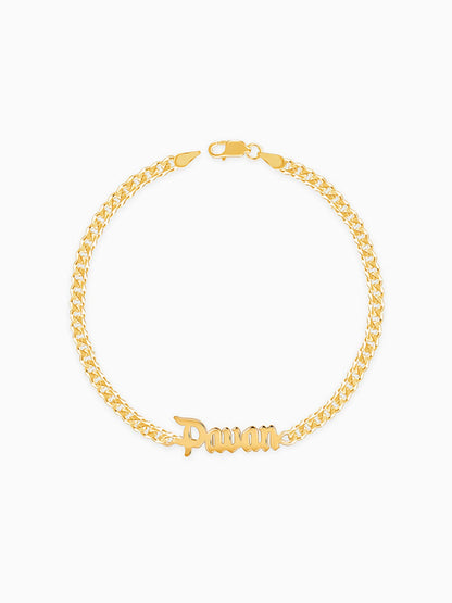 Golden Personalised Timeless Classic Bracelet For Him
