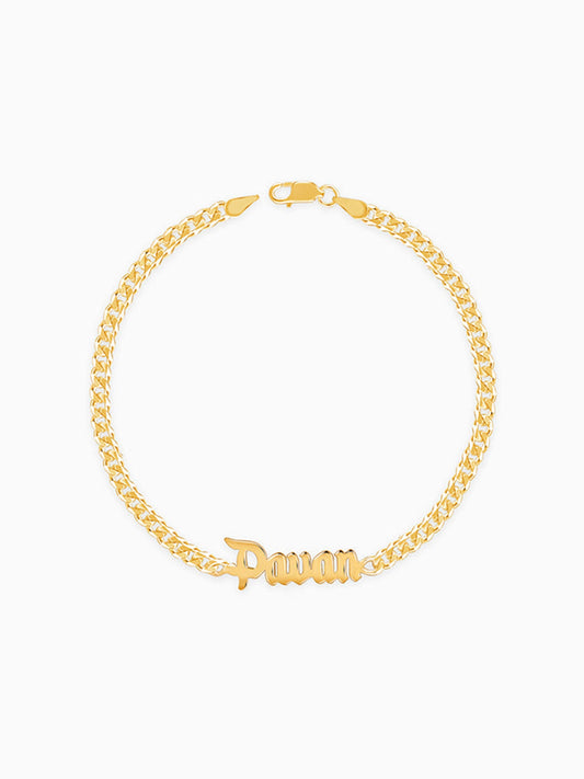 Golden Personalised Timeless Classic Bracelet For Him