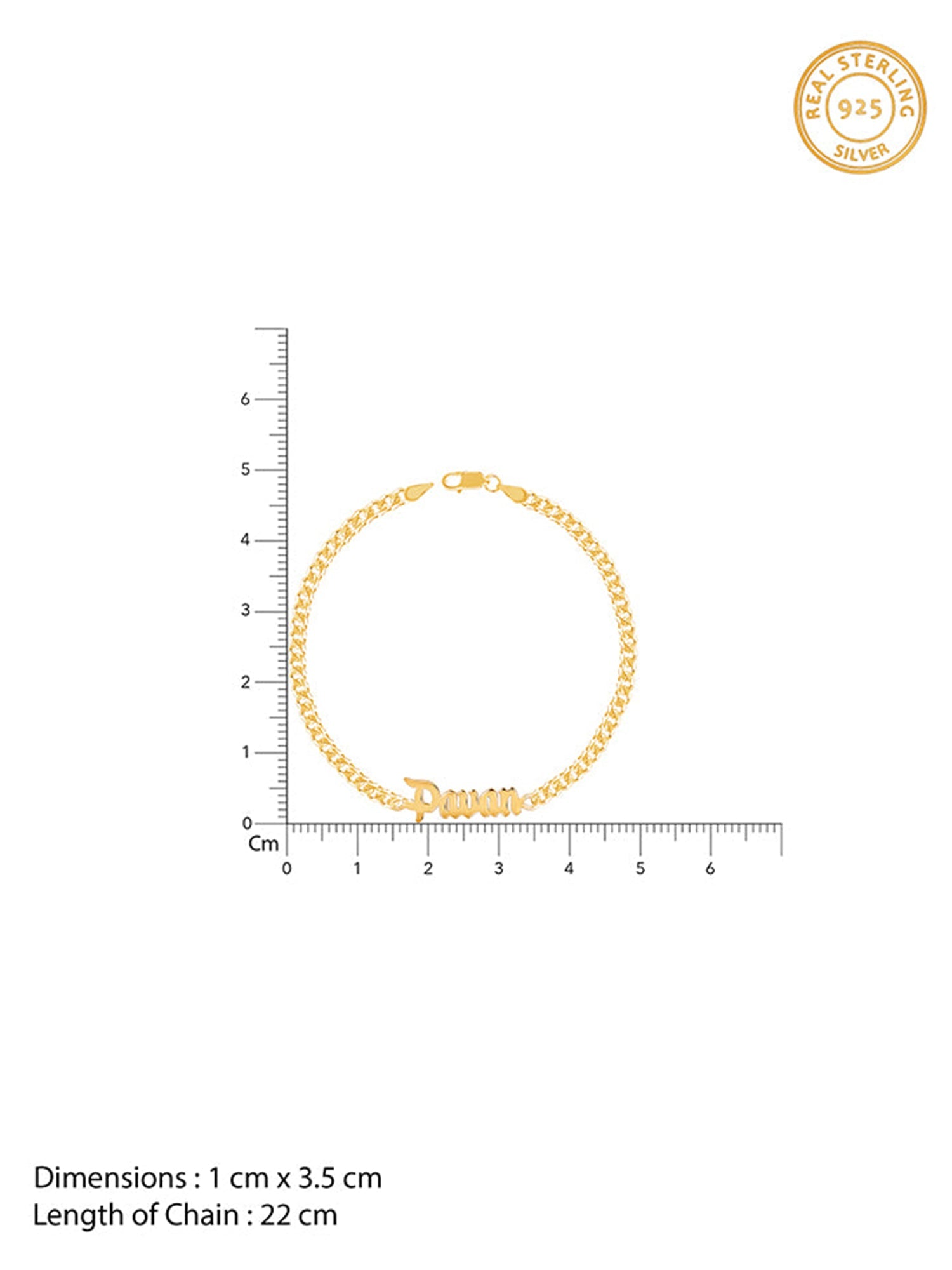 Golden Personalised Timeless Classic Bracelet For Him