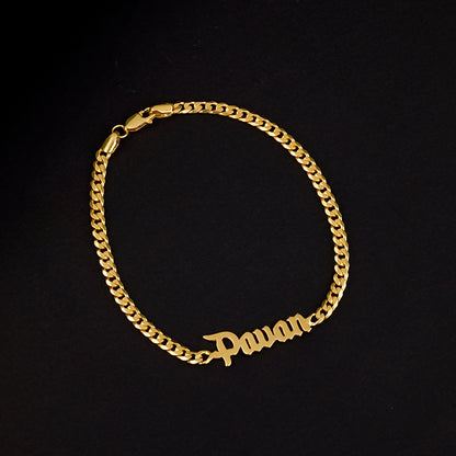 Golden Personalised Timeless Classic Bracelet For Him