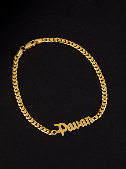 Golden Personalised Timeless Classic Bracelet For Him