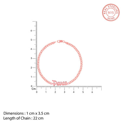 Rose Gold Personalised Timeless Classic Men's Bracelet- personalised bracelet for men