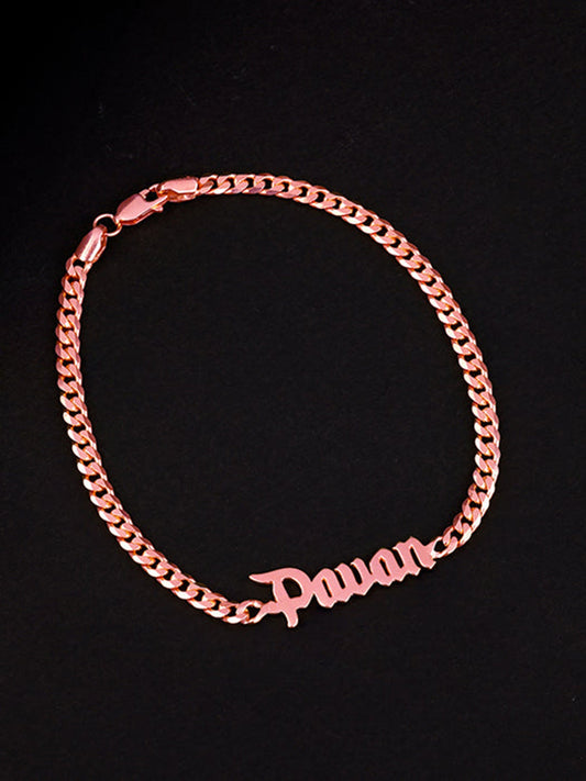 Rose Gold Personalised Timeless Classic Bracelet For Him