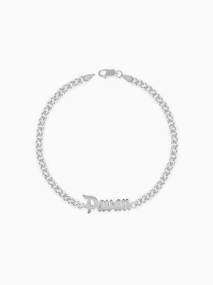 Silver Personalised Timeless Classic Bracelet For Him