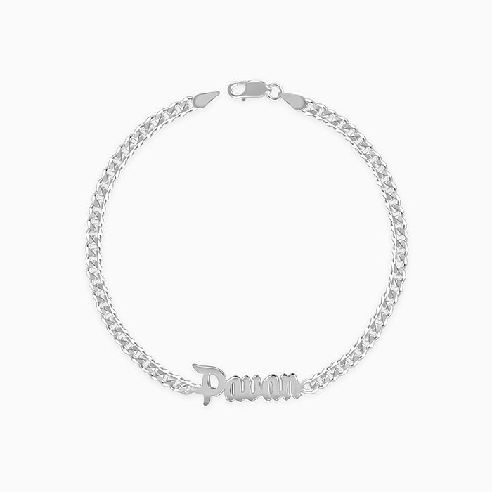 Silver Personalised Timeless Classic Bracelet For Him