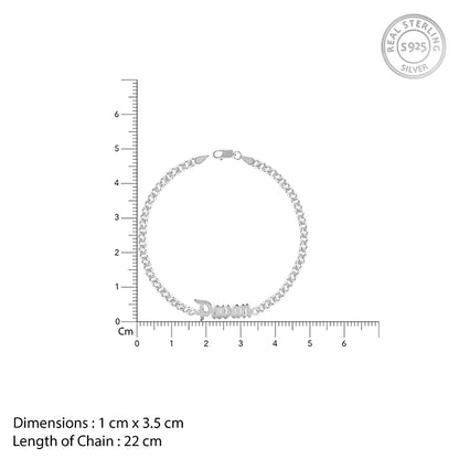 Silver Personalised Timeless Classic Men's Bracelet- personalised bracelet for men