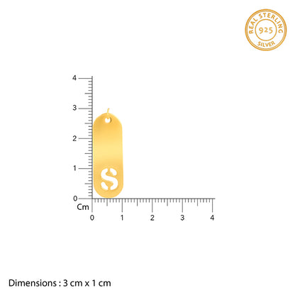 Golden Personalised Alpha Tag Initial Pendant for Men- personalised pendant for men