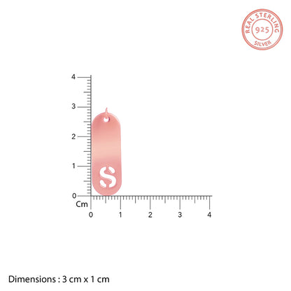 Rose Gold Personalised Alpha Tag Initial Pendant For Him