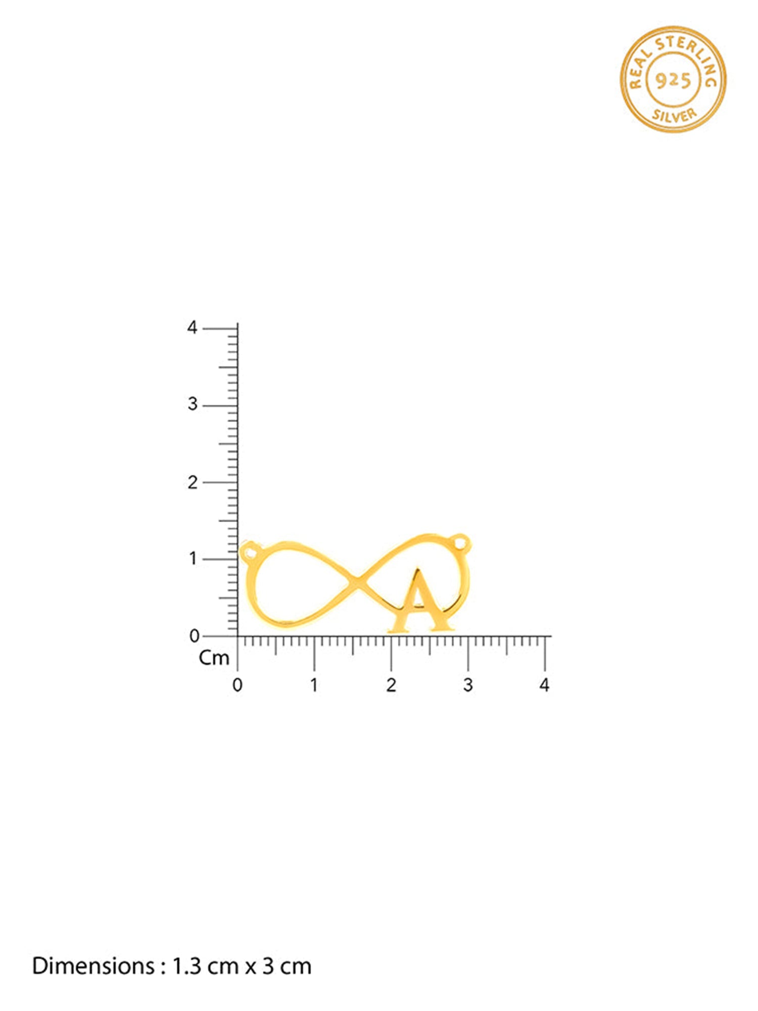Golden Personalised Infinity Initial Necklace