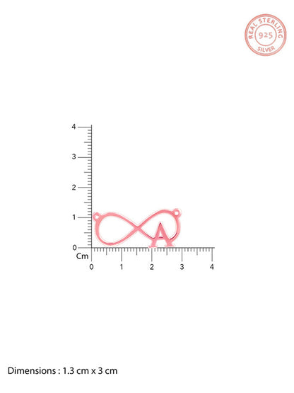 Rose Gold Personalised Infinity Initial Necklace