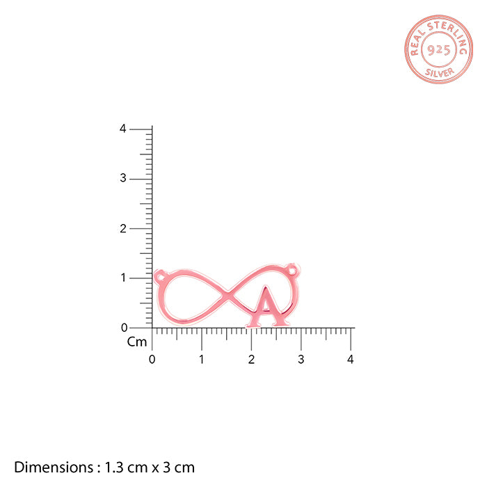 Rose Gold Personalised Infinity Initial Necklace- personalised necklace for women