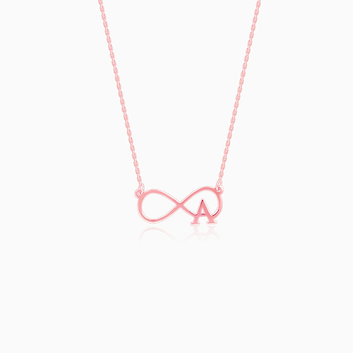 Rose Gold Personalised Infinity Initial Necklace